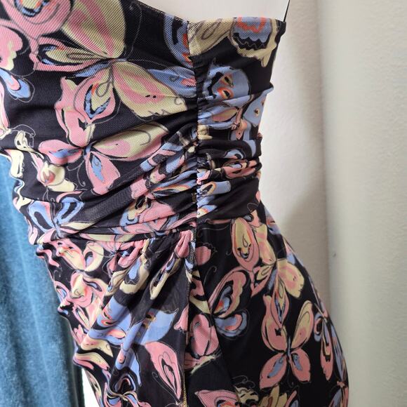 URBAN OUTFITTERS Strappy Midi Bodycon Dress Butterfly Print Size Small - Picture 8 of 14